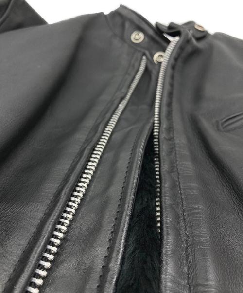 Schott（ショット）Schott (ショット) 641 ライナー付き スタンドカラーシングルライダースジャケット ブラック サイズ:38の古着・服飾アイテム