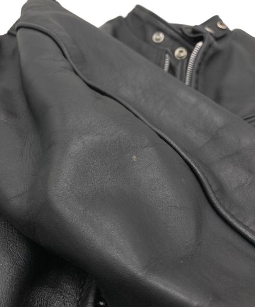 Schott（ショット）Schott (ショット) 641 ライナー付き スタンドカラーシングルライダースジャケット ブラック サイズ:38の古着・服飾アイテム