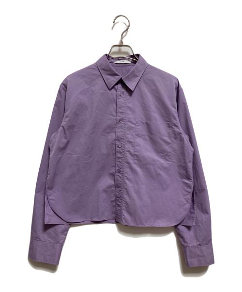 ASTRAET（アストラット）ASTRAET (アストラット) レギュラーカラークロップドシャツ パープル サイズ:不明の古着・服飾アイテム