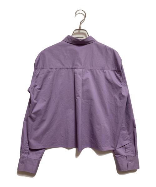 ASTRAET（アストラット）ASTRAET (アストラット) レギュラーカラークロップドシャツ パープル サイズ:不明の古着・服飾アイテム