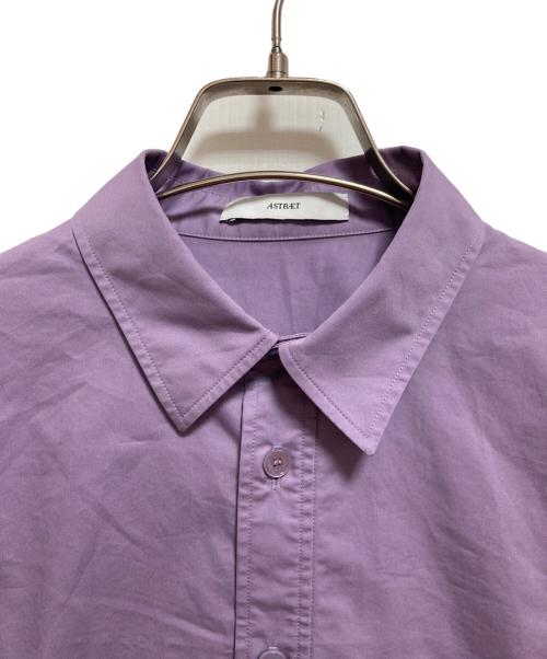ASTRAET（アストラット）ASTRAET (アストラット) レギュラーカラークロップドシャツ パープル サイズ:不明の古着・服飾アイテム