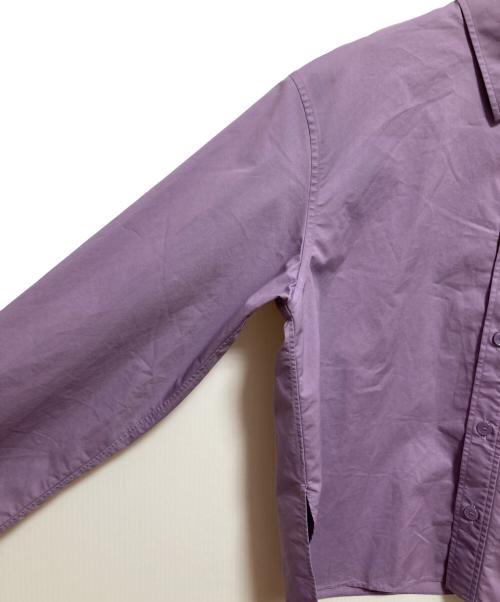 ASTRAET（アストラット）ASTRAET (アストラット) レギュラーカラークロップドシャツ パープル サイズ:不明の古着・服飾アイテム