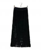 HYKEハイク）の古着「ULTRASUEDE NET SKIRT」｜ブラック