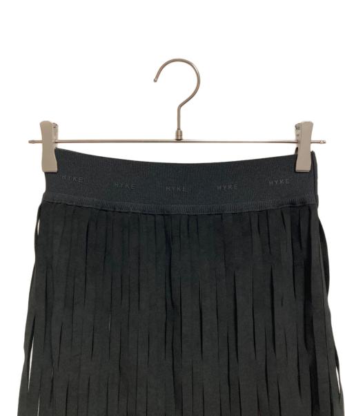 HYKE（ハイク）HYKE (ハイク) ULTRASUEDE NET SKIRT ブラック サイズ:1の古着・服飾アイテム
