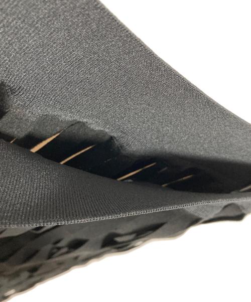 HYKE（ハイク）HYKE (ハイク) ULTRASUEDE NET SKIRT ブラック サイズ:1の古着・服飾アイテム