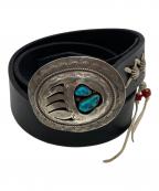 インディアンジュエリーインディアンジュエリー）の古着「レザーベルト」｜ブラック