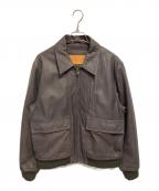 Timberland WEATHERGEARティンバーランド ウェザーギア）の古着「カウハイドレザージャケット」｜ブラウン