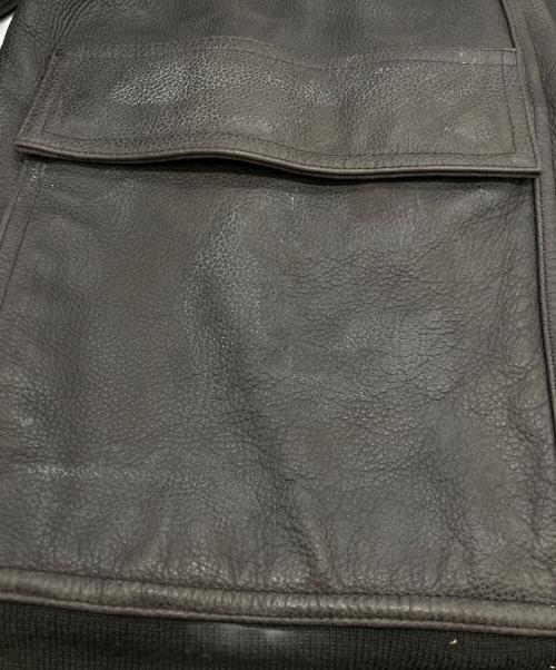 Timberland WEATHERGEAR（ティンバーランド ウェザーギア）Timberland WEATHERGEAR (ティンバーランド ウェザーギア) カウハイドレザージャケット ブラウン サイズ:Mの古着・服飾アイテム