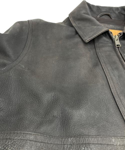 Timberland WEATHERGEAR（ティンバーランド ウェザーギア）Timberland WEATHERGEAR (ティンバーランド ウェザーギア) カウハイドレザージャケット ブラウン サイズ:Mの古着・服飾アイテム