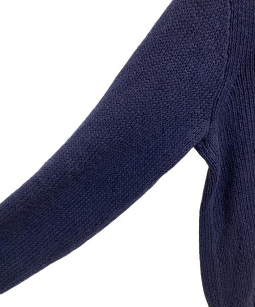 POLO RALPH LAUREN（ポロ・ラルフローレン）POLO RALPH LAUREN (ポロ・ラルフローレン) 星条旗柄ショールカラーニット ネイビー サイズ:XLの古着・服飾アイテム
