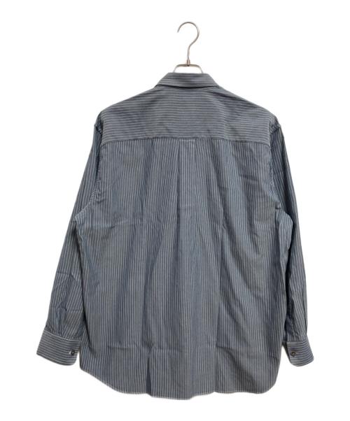 GIORGIO ARMANI（ジョルジョアルマーニ）GIORGIO ARMANI (ジョルジョアルマーニ) ピンストライプシャツ ブルー サイズ:43の古着・服飾アイテム