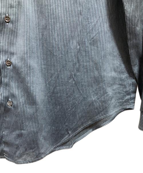 GIORGIO ARMANI（ジョルジョアルマーニ）GIORGIO ARMANI (ジョルジョアルマーニ) ストライプシルクシャツ ブルー サイズ:41の古着・服飾アイテム