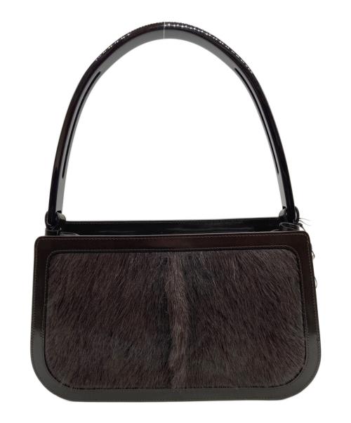 CELINE（セリーヌ）CELINE (セリーヌ) プラハンドルハラコハンドバッグ ブラウンの古着・服飾アイテム