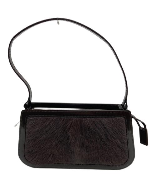 CELINE（セリーヌ）CELINE (セリーヌ) ハラコハンドバッグ ブラウンの古着・服飾アイテム