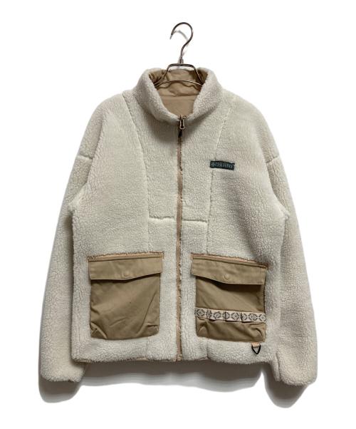 Columbia（コロンビア）Columbia (コロンビア) ウィメンズシカゴアベニューリバーシブルフリースジャケット アイボリー サイズ:Lの古着・服飾アイテム