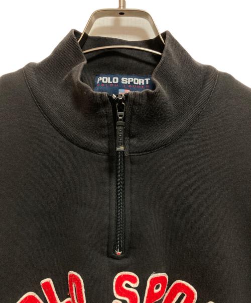 POLO SPORT（ポロスポーツ）POLO SPORT (ポロスポーツ) ハーフジップスウェット ブラック サイズ:Lの古着・服飾アイテム