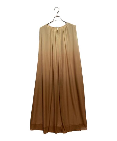 ROPE（ロペ）ROPE (ロペ) ブライトネスヤーンギャザーワンピース ベージュ サイズ:36の古着・服飾アイテム