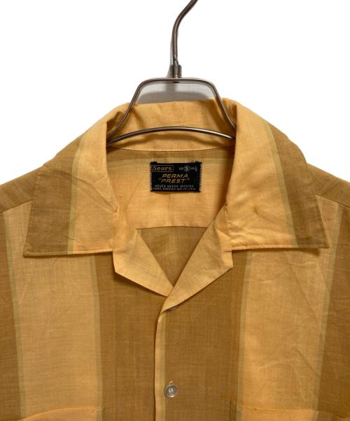 Sears（シアーズ）Sears (シアーズ) 60’S オープンカラーシャツ イエロー サイズ:Sの古着・服飾アイテム