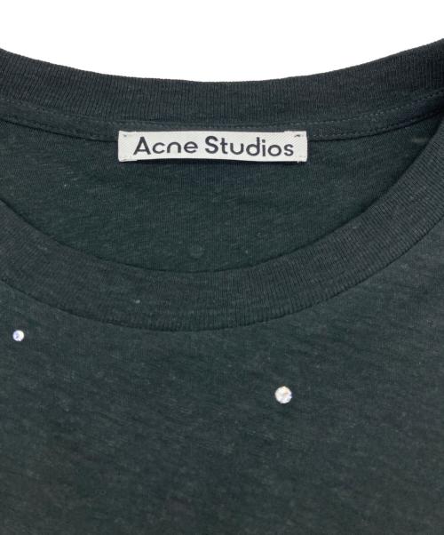 Acne studios（アクネ ストゥディオズ）Acne studios (アクネ ストゥディオズ) ラインストーンロゴTシャツ ブラック サイズ:Mの古着・服飾アイテム