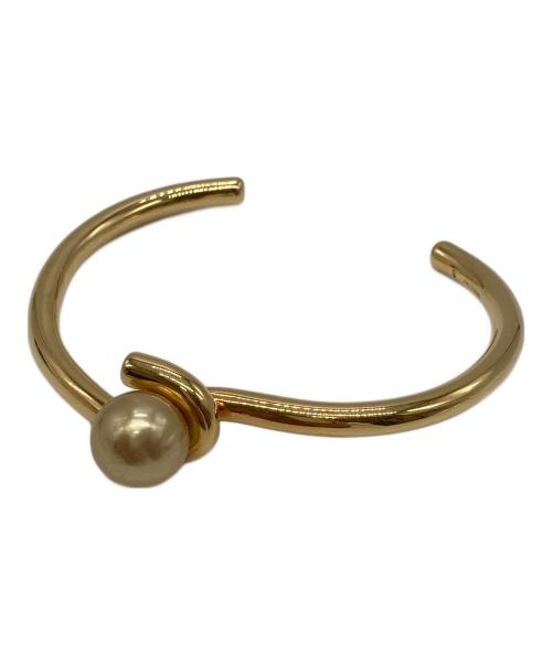 CELINE（セリーヌ）CELINE (セリーヌ) ノット パール バングル ゴールドの古着・服飾アイテム