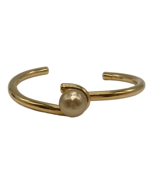 CELINE（セリーヌ）CELINE (セリーヌ) ノット パール バングル ゴールドの古着・服飾アイテム