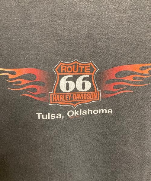 HARLEY-DAVIDSON（ハーレーダビッドソン）HARLEY-DAVIDSON (ハーレーダビッドソン) クルーネックスウェット ブラック サイズ:Lの古着・服飾アイテム