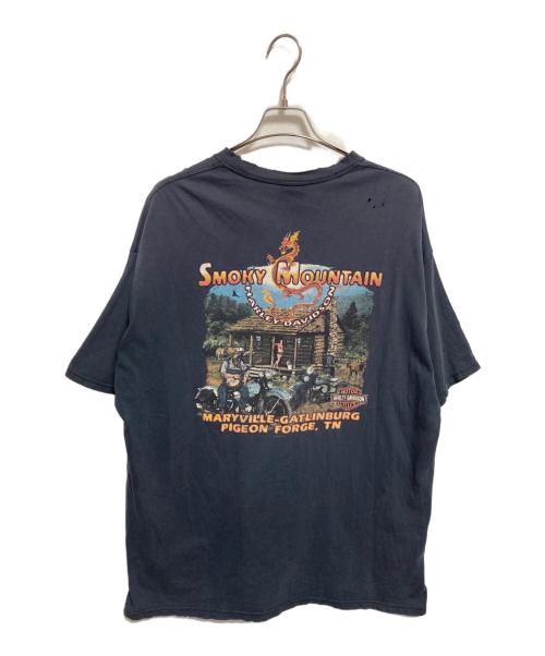 HARLEY-DAVIDSON（ハーレーダビッドソン）HARLEY-DAVIDSON (ハーレーダビッドソン) プリントTシャツ ネイビー サイズ:2XLの古着・服飾アイテム