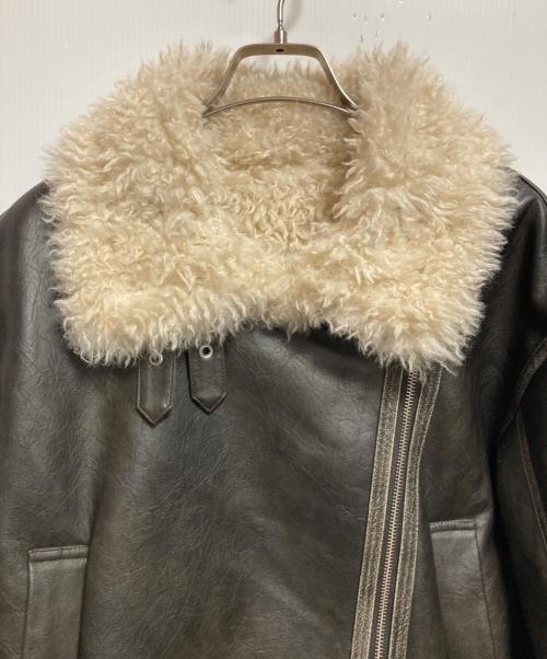 MURUA（ムルーア）MURUA (ムルーア) ヴィンテージライクショートフェイクムートン ジャケット ブラウン サイズ:FREEの古着・服飾アイテム