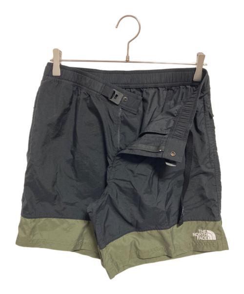 THE NORTH FACE（ザ ノース フェイス）THE NORTH FACE (ザ ノース フェイス) Nuptse Short ブラック×グリーン サイズ:Lの古着・服飾アイテム