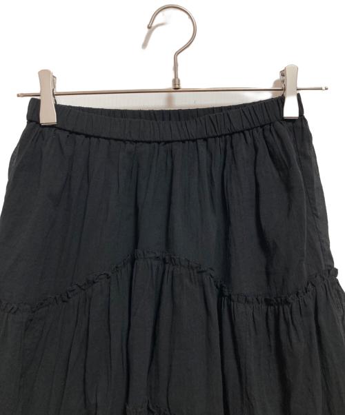 CASA FLINE（カーサフライン）CASA FLINE (カーサフライン) コットンティアードスカート ブラック サイズ:1の古着・服飾アイテム