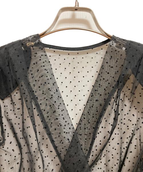 CLANE（クラネ）CLANE (クラネ) SHEER DRAPE BODYSUITS ブラック サイズ:1の古着・服飾アイテム