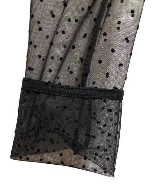 CLANE（クラネ）CLANE (クラネ) SHEER DRAPE BODYSUITS ブラック サイズ:1の古着・服飾アイテム