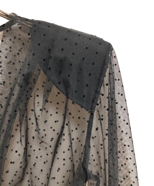 CLANE（クラネ）CLANE (クラネ) SHEER DRAPE BODYSUITS ブラック サイズ:1の古着・服飾アイテム