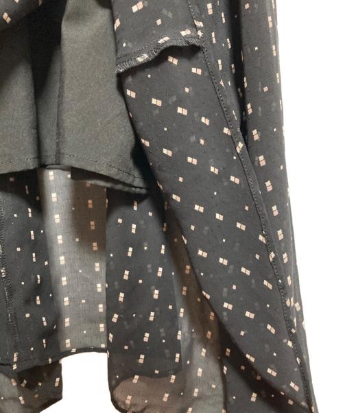 FRAY ID（フレイ アイディー）FRAY ID (フレイ アイディー) ウエストシャーリングドットワンピース ブラック サイズ:1の古着・服飾アイテム