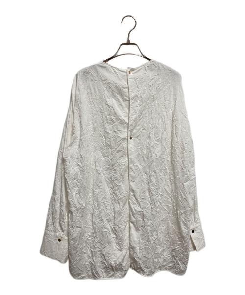 BEIGE（ベイジ）BEIGE (ベイジ) ASTILBE コットンジャージークルーネックブラウス ホワイト サイズ:4の古着・服飾アイテム