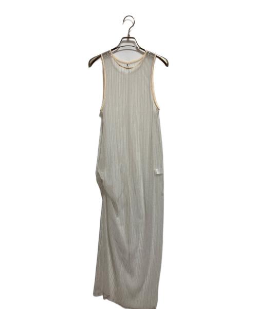 TanC TOKYO（タンク トウキョウ）TanC TOKYO (タンク トウキョウ) SPARKLING TULLE STRIPE ドレス ベージュ サイズ:FREEの古着・服飾アイテム