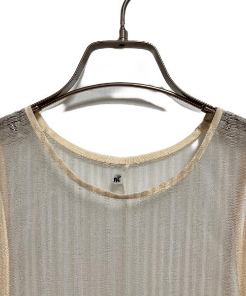 TanC TOKYO（タンク トウキョウ）TanC TOKYO (タンク トウキョウ) SPARKLING TULLE STRIPE ドレス ベージュ サイズ:FREEの古着・服飾アイテム