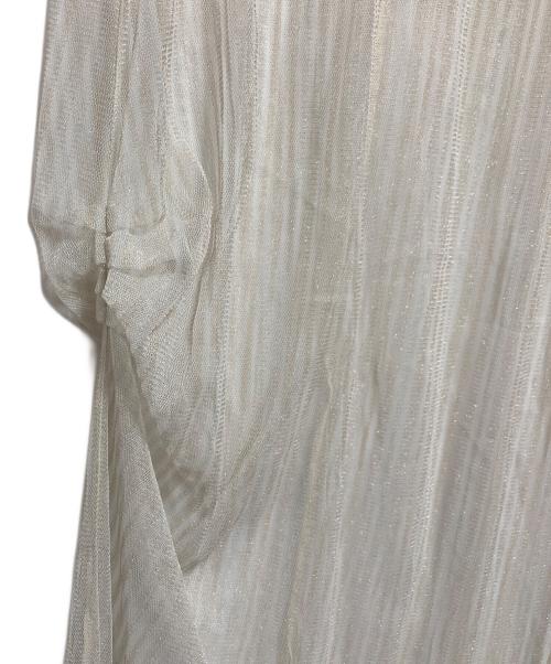 TanC TOKYO（タンク トウキョウ）TanC TOKYO (タンク トウキョウ) SPARKLING TULLE STRIPE ドレス ベージュ サイズ:FREEの古着・服飾アイテム
