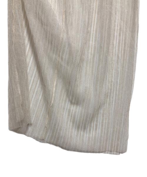 TanC TOKYO（タンク トウキョウ）TanC TOKYO (タンク トウキョウ) SPARKLING TULLE STRIPE ドレス ベージュ サイズ:FREEの古着・服飾アイテム