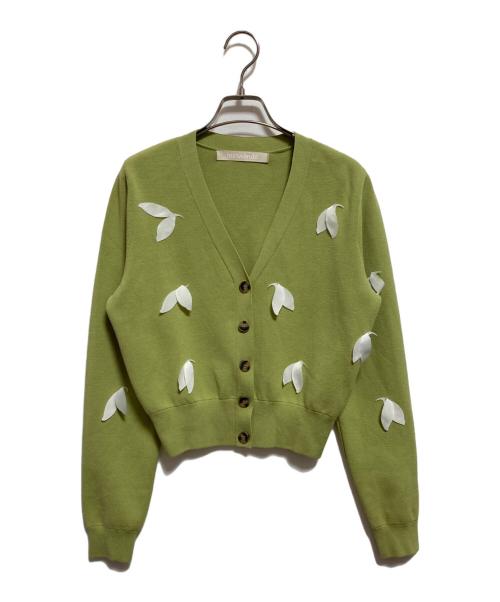 LEINWANDE（ラインヴァンド）LEINWANDE (ラインヴァンド) Sprout Knitted Cardigan グリーン サイズ:FREEの古着・服飾アイテム