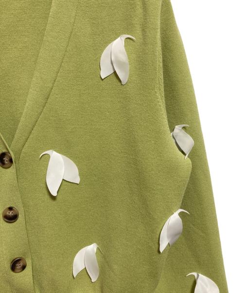 LEINWANDE（ラインヴァンド）LEINWANDE (ラインヴァンド) Sprout Knitted Cardigan グリーン サイズ:FREEの古着・服飾アイテム