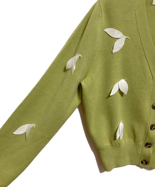 LEINWANDE（ラインヴァンド）LEINWANDE (ラインヴァンド) Sprout Knitted Cardigan グリーン サイズ:FREEの古着・服飾アイテム