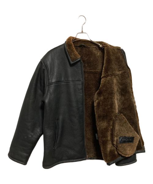 PERRY ELLIS（ペリーエリス）PERRY ELLIS (ペリーエリス) ムートンジャケット ブラック サイズ:Lの古着・服飾アイテム