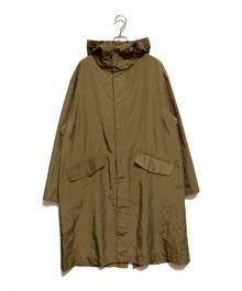 DESCENTE PAUSE（デサントポーズ）の古着「HOODED OVER COAT」｜ベージュ
