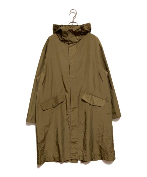 DESCENTE PAUSE（デサントポーズ）DESCENTE PAUSE (デサントポーズ) HOODED OVER COAT ベージュ サイズ:Lの古着・服飾アイテム