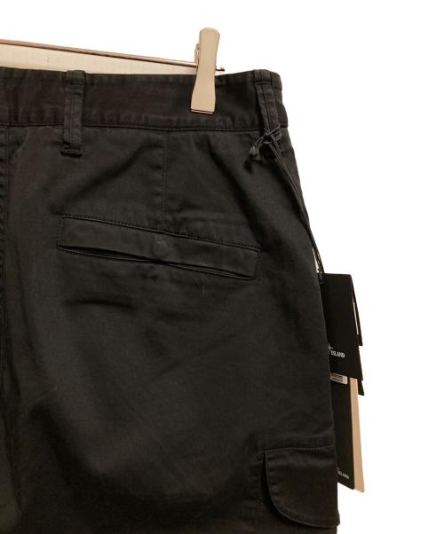 STONE ISLAND（ストーンアイランド）STONE ISLAND (ストーンアイランド) Organic Cotton Satin Stretch ストレッチカーゴパンツ ブラック サイズ:31の古着・服飾アイテム