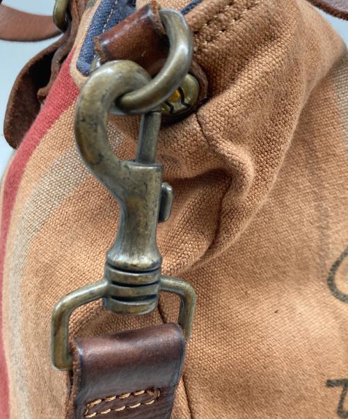 campomaggi（カンポマッジ）campomaggi (カンポマッジ) ストライプキャンバストートバッグ ベージュの古着・服飾アイテム