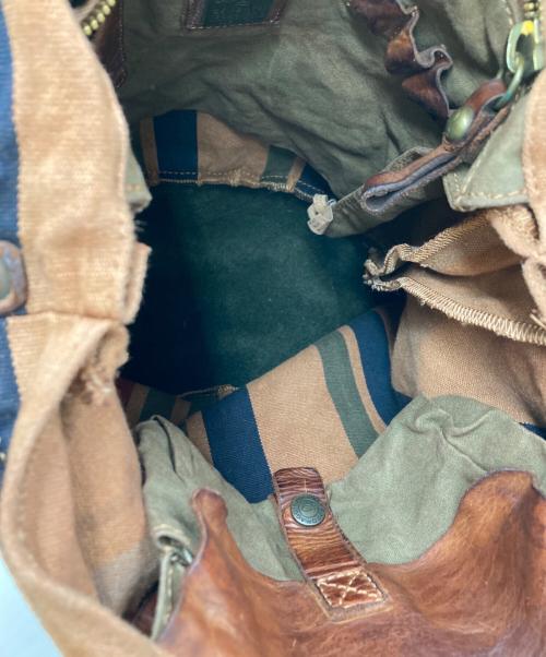 campomaggi（カンポマッジ）campomaggi (カンポマッジ) ストライプキャンバストートバッグ ベージュの古着・服飾アイテム