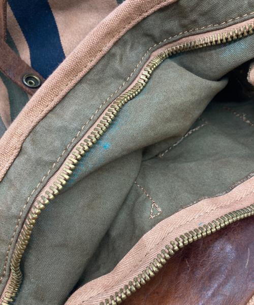 campomaggi（カンポマッジ）campomaggi (カンポマッジ) ストライプキャンバストートバッグ ベージュの古着・服飾アイテム