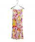 Emilio Pucci (エミリオ プッチ) 総柄レーヨンキャミソールワンピース ピンク×イエロー サイズ:38：6000円